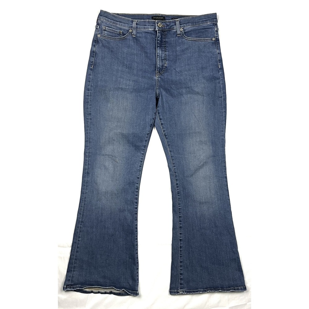 Banana Republic Womens 33 Short High Rise Flare Premium Blue Denim Jeans